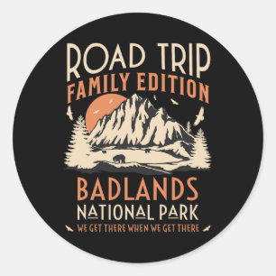 Badlands US Nationaal Park Familie Road Trip Vakan Ronde Sticker