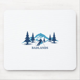 Badlands Wisconsin Ski Resort Skiën Skiër T-shirt Muismat