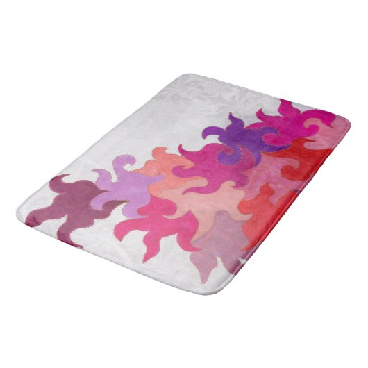 badmat met abstracte vlam (Gekanteld)