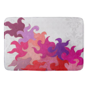 badmat met abstracte vlam