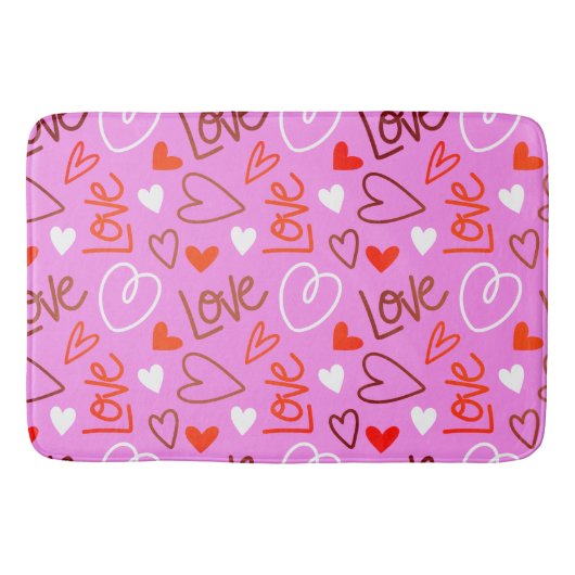 Badmat met gekrabbelde liefde (Voorkant)