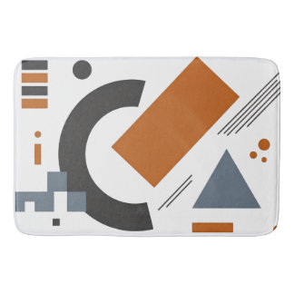 Badmat met geometrische kunst