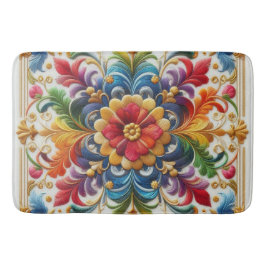 Badmat Regenboog Bloemen Borduurwerk op zoek Bloem