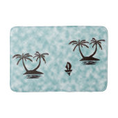 Badmat - Tropische eilanden en boot (Voorkant)