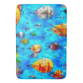 Badmat Waterverf Kunst Hete Luchtballonnen (Voorkant Verticaal)