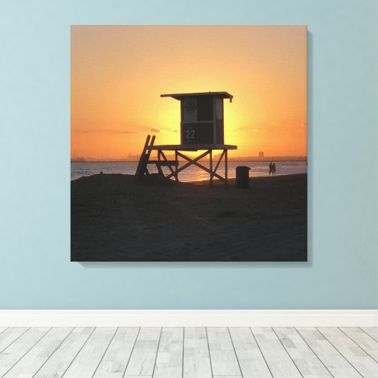 Badmeester Shack 22 Canvas Afdruk (Insitu (Houten vloer))