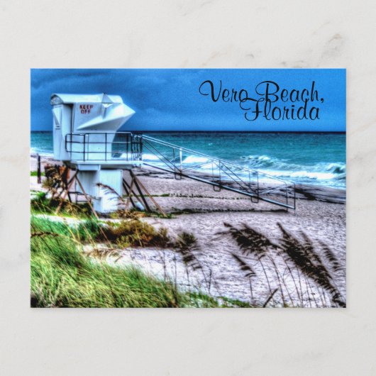 Badmeester Stand Vero Beach Florida Briefkaart (Voorkant)