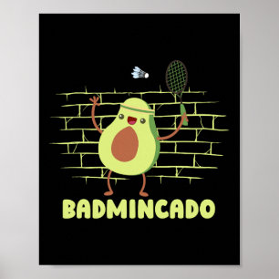 Badmincado - Racket Grappige Speler Spel Wedstrijd Poster