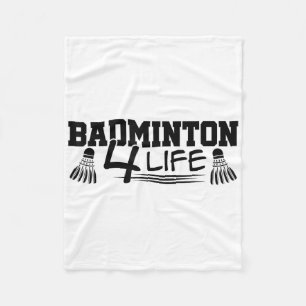 Badminton 4 Life Grafische Badminton Speler Shuttl Fleece Deken