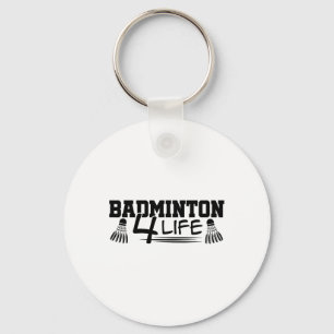 Badminton 4 Life Graphic Badminton Player Shuttle Sleutelhanger