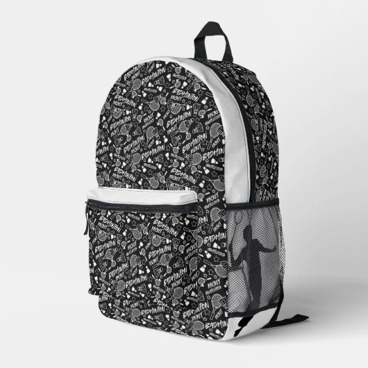 Badminton Athletic Design Backpack Bedrukte Rugzak (Achterkant Hoek Rechts)