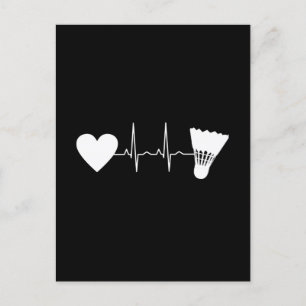 Badminton - Badminton Ball Heartbeat Briefkaart