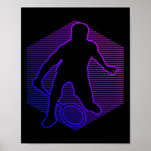 Badminton Badminton Player Men Women Shuttle  Poster (Voorkant)