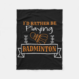 Badminton Bal Grafisch Voor Een Badmintonspeler, S Fleece Deken