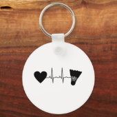 Badminton Ball-hartslag Sleutelhanger (Voorkant)
