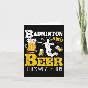 Badminton Bier Drinken Badminton Team Kaart