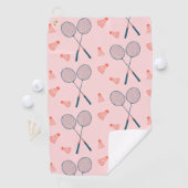 Badminton Birdie Racquet Shuttlecock Golfhanddoek (Insitu)