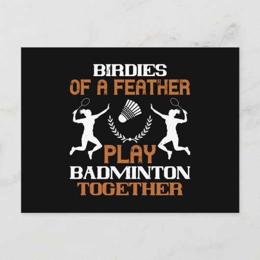 Badminton - Birdies of a vether Briefkaart (Voorkant)