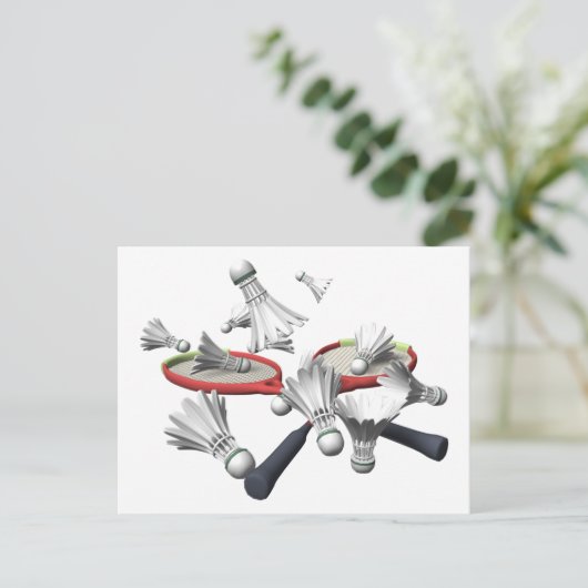 Badminton Briefkaart (Staand voorkant)