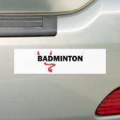 badminton bumpersticker (Op auto)