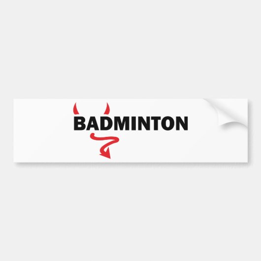badminton bumpersticker (Voorkant)