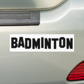 badminton bumpersticker (Op auto)
