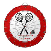 Badminton-cadeaus, racquet- en pendelocks dartbord (Voorkant)