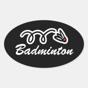 Badminton cartoon stickers voor Verjaardag en meer