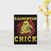 Badminton Chick Kaart (Gele Bloem)