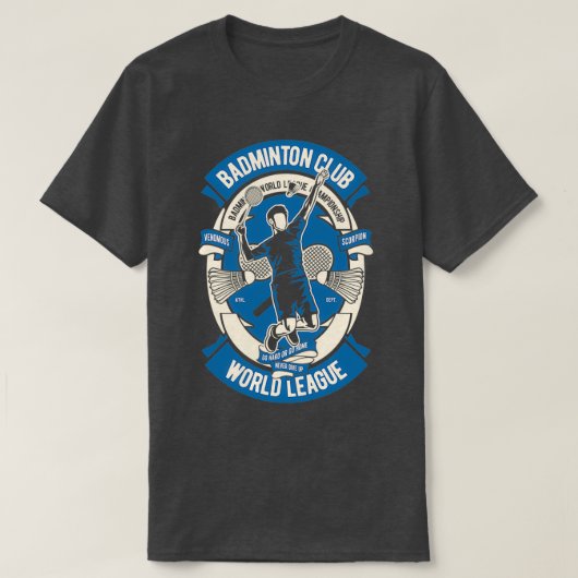 Badminton Club  Design T T-shirt (Design voorkant)