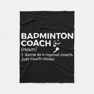 Badminton Coach Definitie Grappige Badminton Fleece Deken
