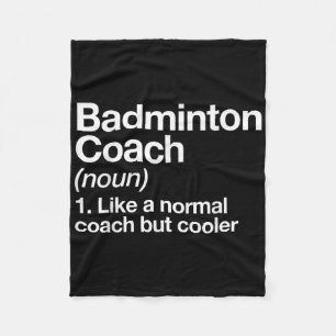 Badminton Coach Definitie Sport Grappige Trainer I Fleece Deken