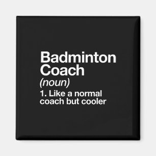 Badminton coach definitie sport grappige trainer i magneet