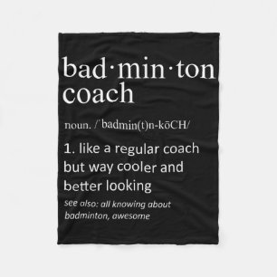 Badminton Coach Grappige Woordenboek Definitie Coa Fleece Deken
