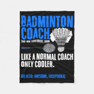 Badminton Coach Racket Shuttle Hobby Badminton Pla Fleece Deken