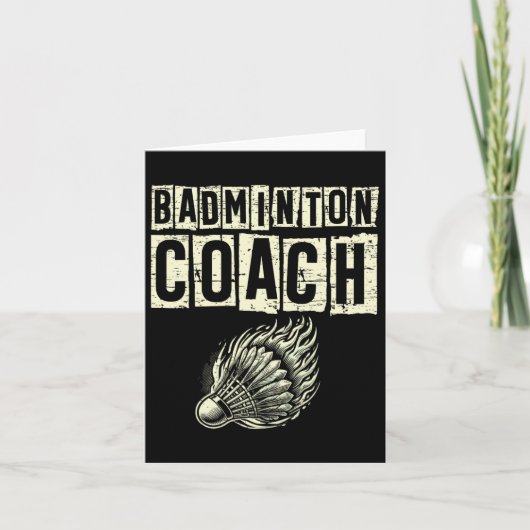 Badminton Coach Shuttle Racket Kaart (Voorkant)