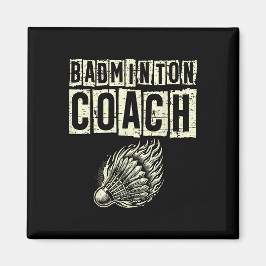 Badminton Coach Shuttle Racket Magneet (Voorkant)