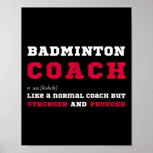 Badminton Coach Sportcoach Definitie Cadeau Poster