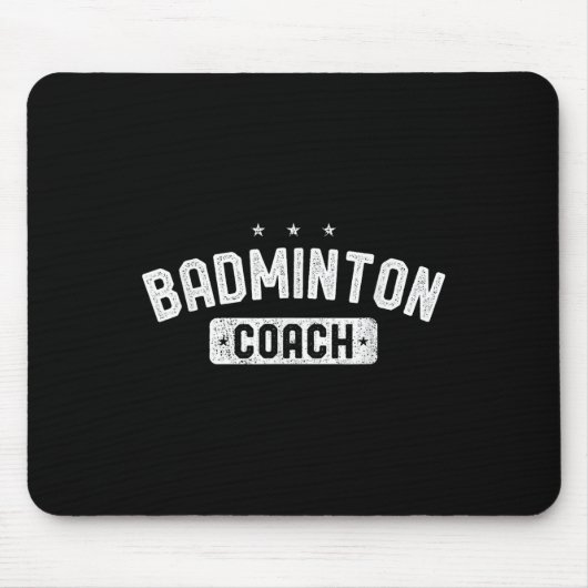 Badminton Coach Vintage Badminton Muismat (Voorkant)