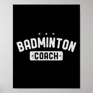 Badminton Coach Vintage Badminton  Poster