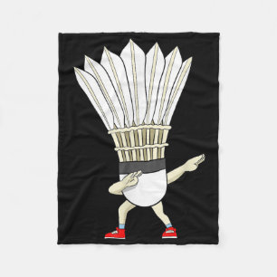 Badminton Dabbing Shuttle Birdie Jongen Badminton  Fleece Deken
