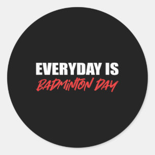 Badminton Dag Gezonde Levensstijl Ronde Sticker