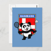 Badminton Denmark Panda Briefkaart (Voorkant / Achterkant)