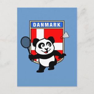 Badminton Denmark Panda Briefkaart