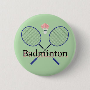 Badminton Design Button