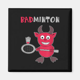 Badminton Devil Badminton Player Shuttle Sports SM Magneet