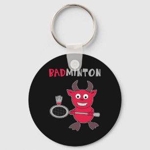 Badminton Devil Badminton Player Shuttle Sports SM Sleutelhanger