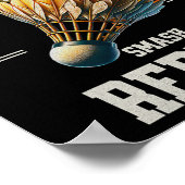 Badminton Drop Clear Smash Repeat Shuttle Poster (Hoek)
