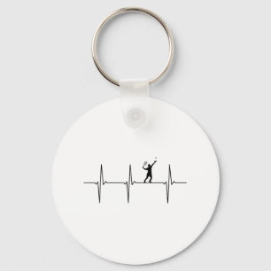 Badminton Ecg Hartslag Shuttle Polsfrequentie Sleutelhanger
