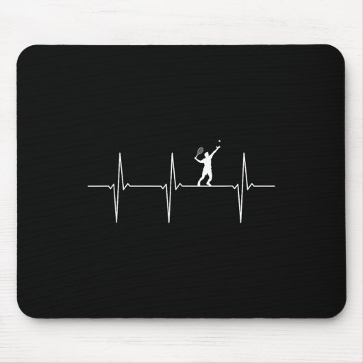 Badminton ECG Heartbeat Shuttle Pulsfrequentie Muismat (Voorkant)